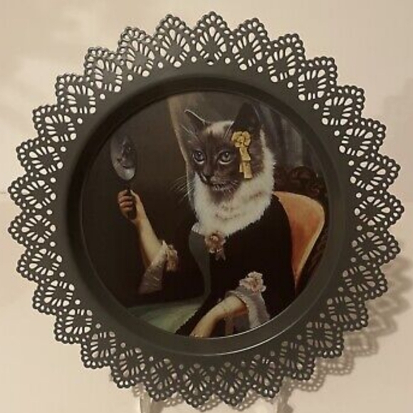 Ikea Thierry Poncelet Victorian Cat Portraits Retired Rare Grannycore - Picture 7 of 8